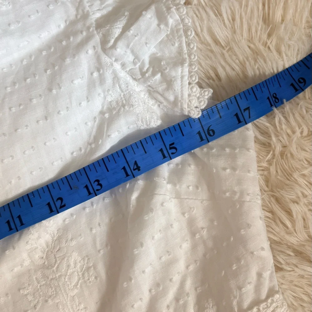 NWT Eyelet Button-Front Maxi Dress - White - Picture 7 of 8